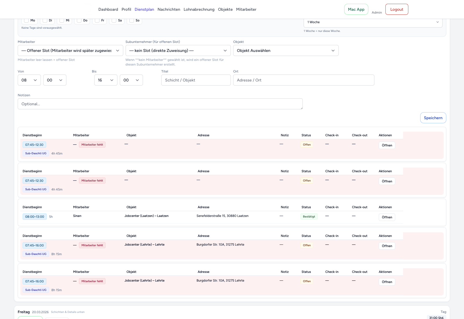 Platform employee overview