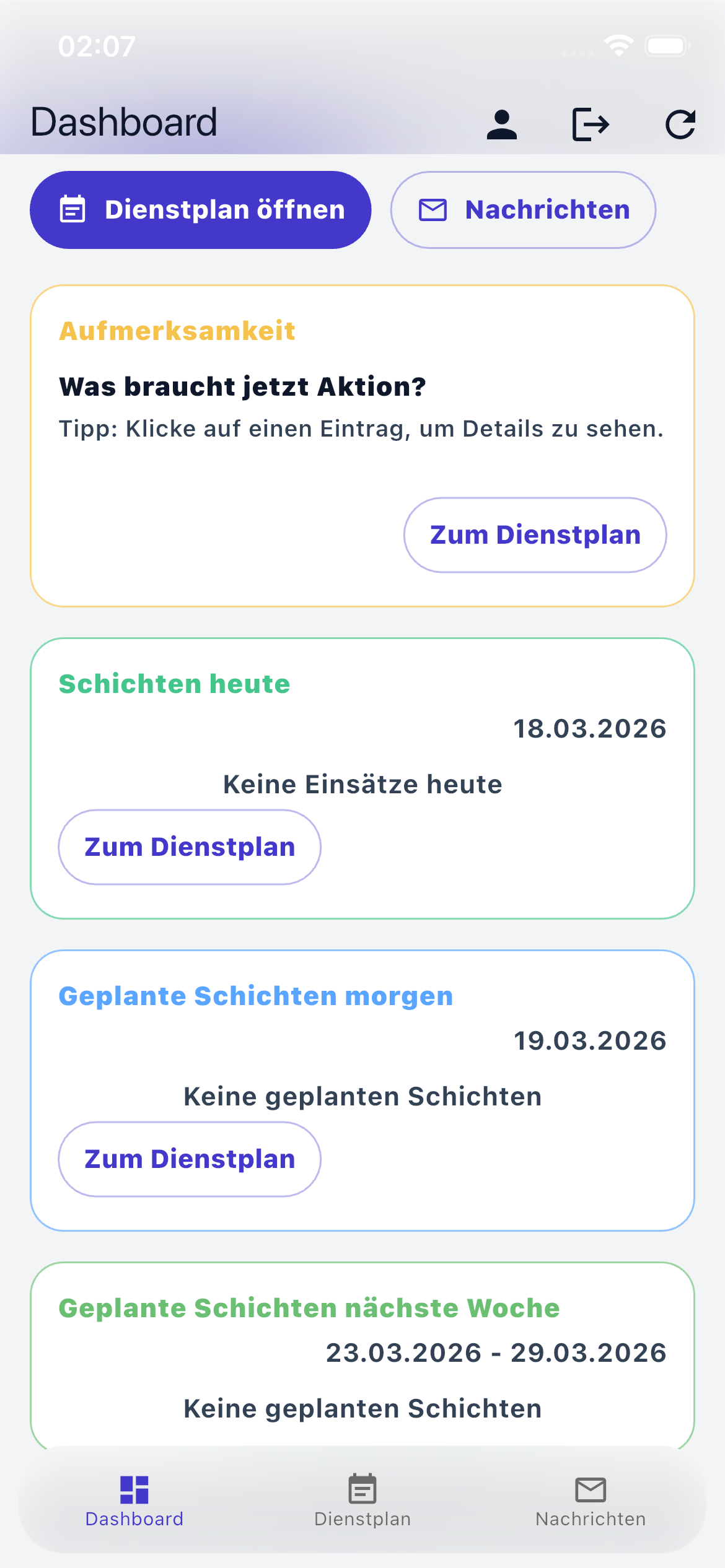 SafeTec24 app on iOS showing the dashboard